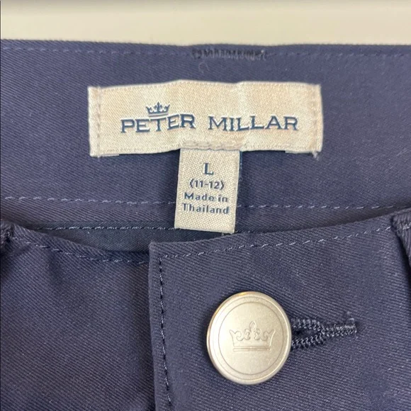 Peter Millar Navy Midnight Blue Performance Twill Pants Boy's Size Large 11/12 - Picture 4 of 8